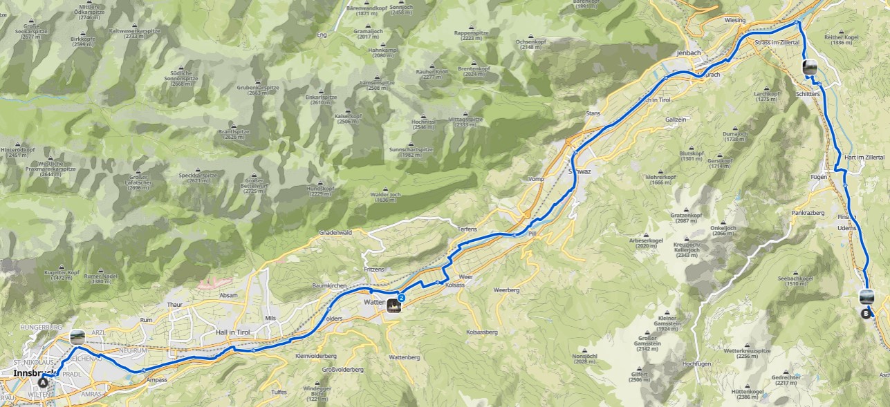 Etappe 4: Innsbruck - Kaltenbach